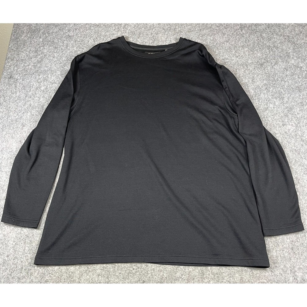 MURANO Silk Blend‎ Long Sleeve Crew Neck Sweater Men's Size 2XLT Black